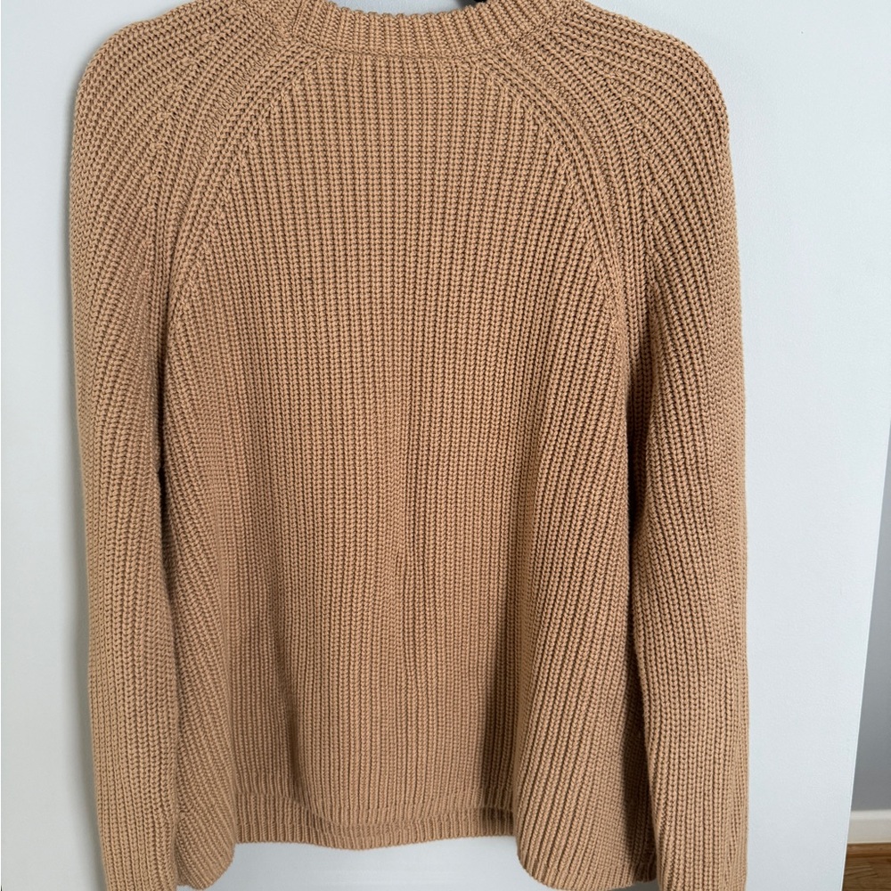 Quince Camel Ribbed Crewneck Sweater - Picture 4 of 4